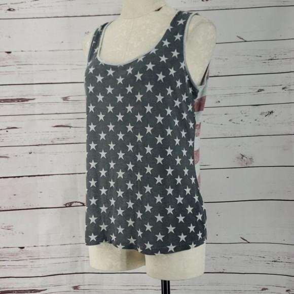 Spense Knits Women's Stars Stripes American Flag Tank Top Size Large - Picture 7 of 7